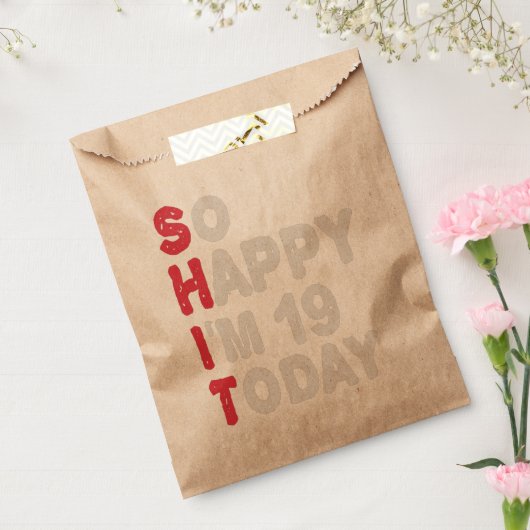 19誕生日嬉しい今日のギフト19 おもしろい フェイバーバッグ (封をした状態)