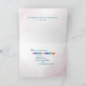 19誕生日宗教カードレインボー恵み カード (内部)