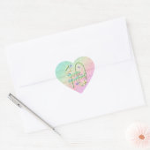 19誕生日蝶と虹ハートスティック ハートシール (封筒)
