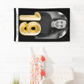 19誕生日金ゴールドバルーンフォトパーティー 横断幕 (インサイチュ)