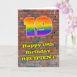19誕生日:おもしろいグラフィティインスパイア – レボイン19 カード