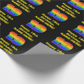 19誕生日:おもしろい、カラフルレインボーインスパイア# 19 ラッピングペーパー (角)