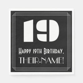 19誕生日:インスパイアアールデコ検索"19" +名前 スタンダードランチョンナプキン