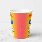 19誕生日: カラフル、おもしろいレインボーパターン# 19 紙コップ (右)