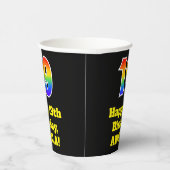 19誕生日:カラフル,おもしろい,エキサイティング, Rainbow 19 紙コップ (右)