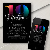 19誕生日 モダン 招待状