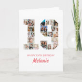 19誕生日Number 19写真集パーソナライズされた カード (正面)