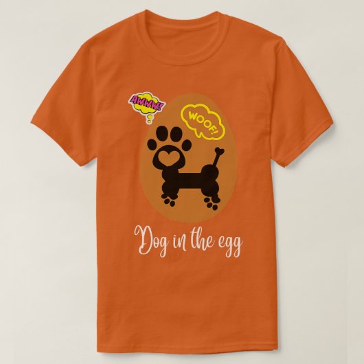 190年の卵の犬 Tシャツ (デザイン正面)