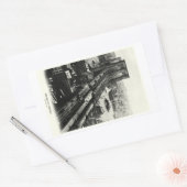 1900ブルックリンブリッジ 長方形シール (封筒)