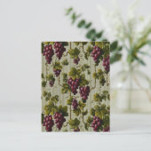 1900ヴィンテージぶどう果実植物学デザイン ポストカード (スタンド正面)