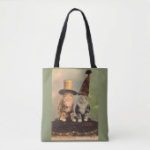 1900匹の猫が帽子をかぶったRPPC トートバッグ (正面)