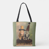1900匹の猫が帽子をかぶったRPPC トートバッグ (裏面)