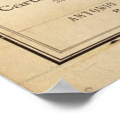 1900年からシチリアの古い地図（シチリア・カルタ） ポスター (角)