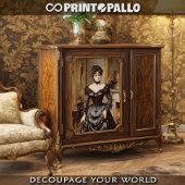 1900年に黒いドレスを着た高級社会女性 薄葉紙