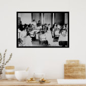 1900年のアメリカのシームレスアフリカ人 ポスター (キッチン)