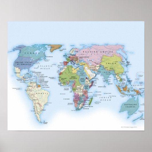 1900年のデジタルイラストレーション ポスター (正面)