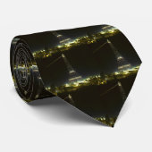 1900年のパリ博覧会で照らされるエッフェル塔 ネクタイ (ロール)