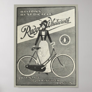 1900年のヴィンテージの自転車のRudge Whitworthの広告の芸術ポスター ポスター