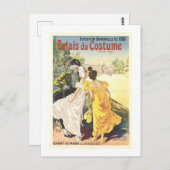 1900年の博覧会のパレデュコスチューム ポストカード (正面/裏面)