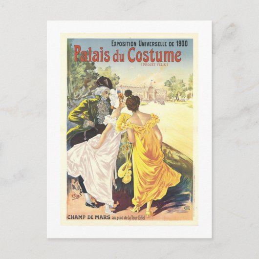 1900年の博覧会のパレデュコスチューム ポストカード (正面)