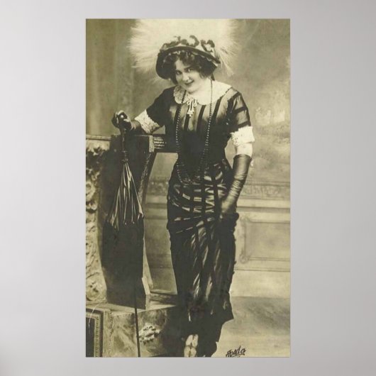 1900年の女性ファンシーポスター ポスター (正面)