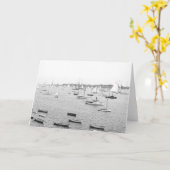 1900年のMarblehead港マサチューセッツ挨拶状 カード (黄色い花)