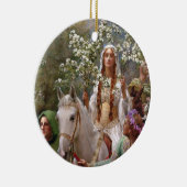 1900年ジョン・コリアーによるギニー女王のメイイング セラミックオーナメント (右)