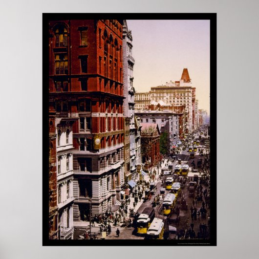 1900年ニューヨーク市でブロードウェイを探す ポスター (正面)