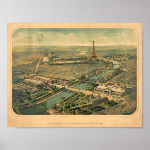 1900年パリフラン展のパノラマ ポスター