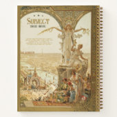 1900年パリ展ポスターブレットジャーナル ノートブック (裏面)