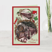 1900年代のクリスマストレインのホーム シーズンカード (正面)
