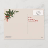 1900年代のクリスマス列車のホーム シーズンポストカード (裏面)