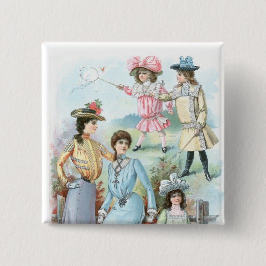 1900年代のファッション 缶バッジ (正面)