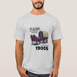 1900年代のワゴンおもしろいピクセ Tシャツ
