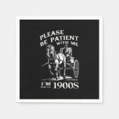 1900年代のヴィンテージ スタンダードカクテルナプキン (正面)