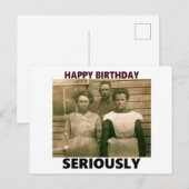 1900年代の写真とハッピーバースデーメッセージのポストカード ポストカード (正面/裏面)