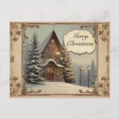 1900年代の初めのアンティーククリスマスホリデーモチーフ シーズンポストカード (正面)
