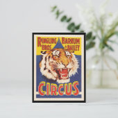 1900年代の古いオリジナルヴィンテージのトラサーカスポスター ポストカード (スタンド正面)