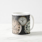 1900年代の懐中時計テーマ「コーヒータイム」 コーヒーマグカップ (正面右)