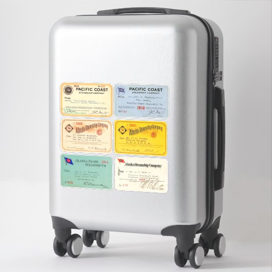 1900年代の本格的なアラスカと太平洋の蒸気船パス シール (スーツケース)