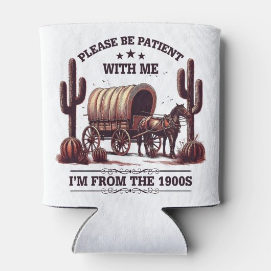 1900年代の私に我慢して下さいおもしろい 缶クーラー (裏面)