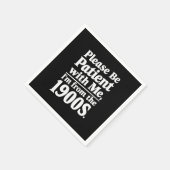 1900年代の私に我慢して下さい スタンダードカクテルナプキン (角)