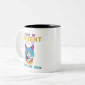 1900年代の私に我慢して下さい ツートーンマグカップ (正面左)