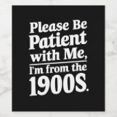 1900年代の私に我慢して下さい ワインラベル (シングルラベル)