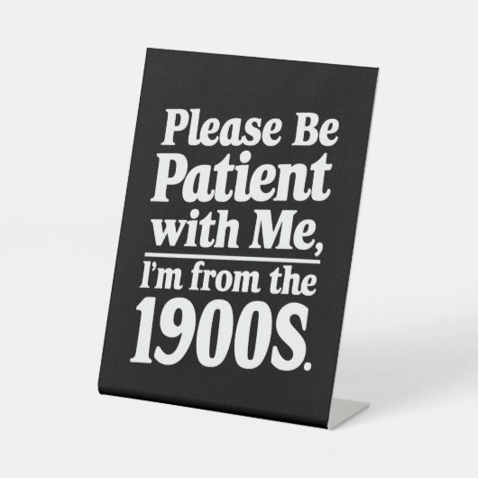 1900年代の私に我慢して下さい 台座サイン (正面)