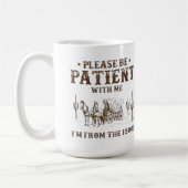 1900年代の私に我慢して コーヒーマグカップ (左)