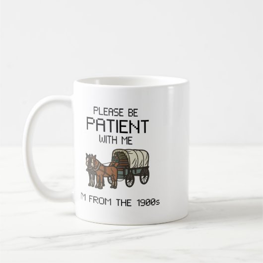 1900年代のViからI#39;Mを我慢して下さい コーヒーマグカップ (左)