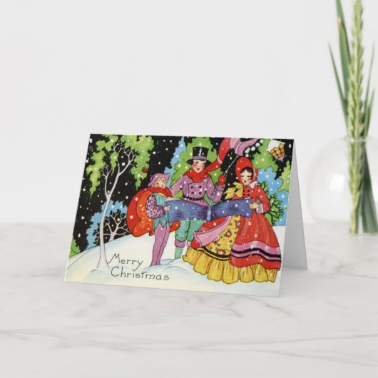 1900年代アールデコクリスマスカード シーズンカード (正面)