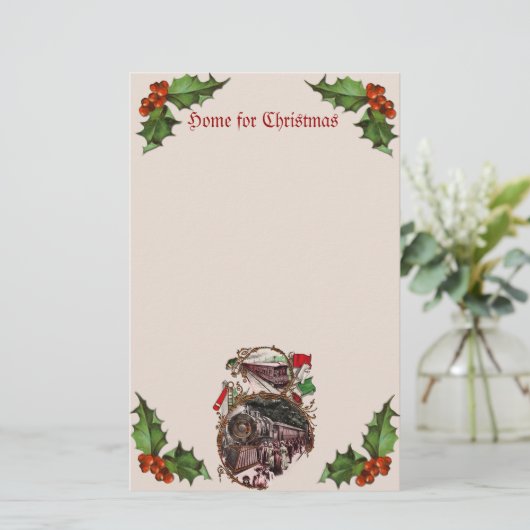 1900年代クリスマストレイン文房具ホーム 便箋 (スタンド正面)