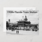 「1900年代フロリダの鉄道駅」ポストカード ポストカード (正面/裏面)